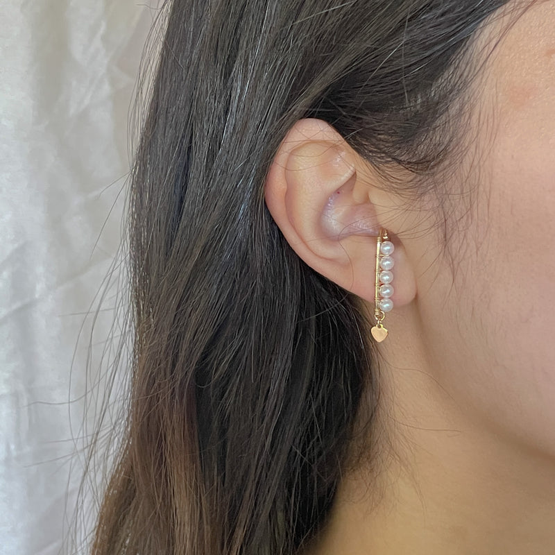 Natural Pearl Ear Hooks