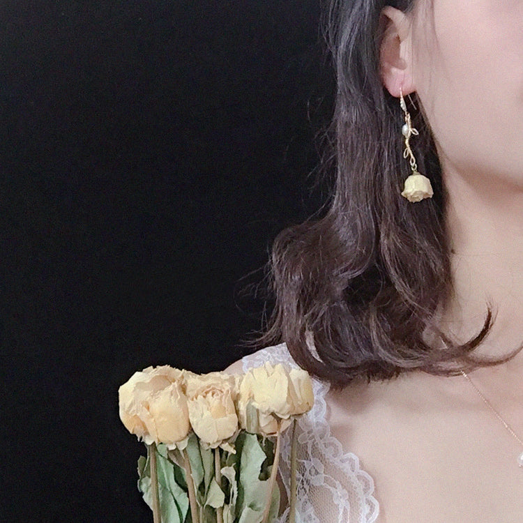 Rose Hook Earrings