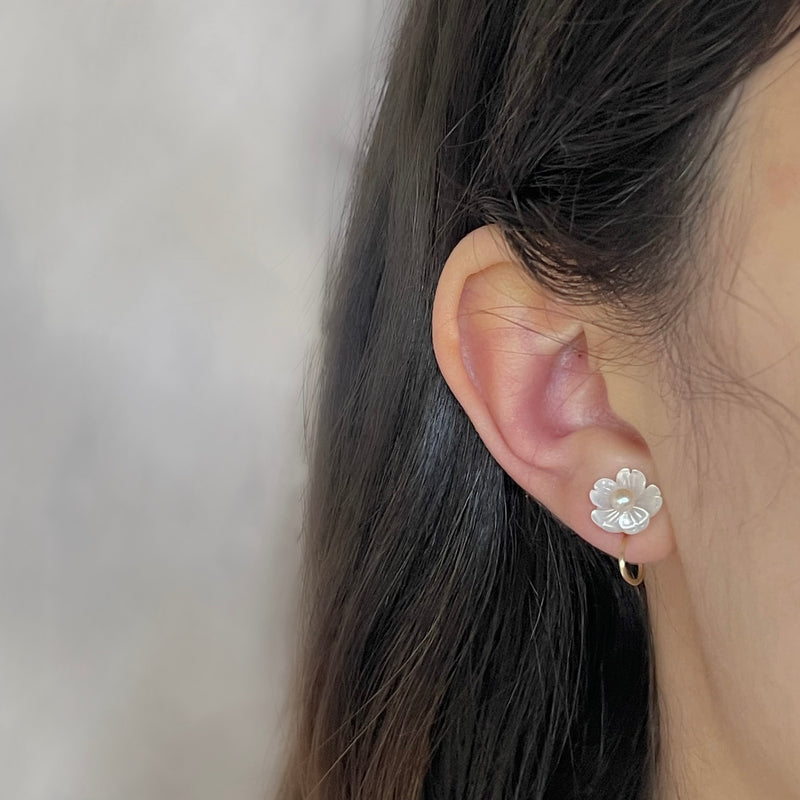 Hibiscus Flower Clip-On Earrings