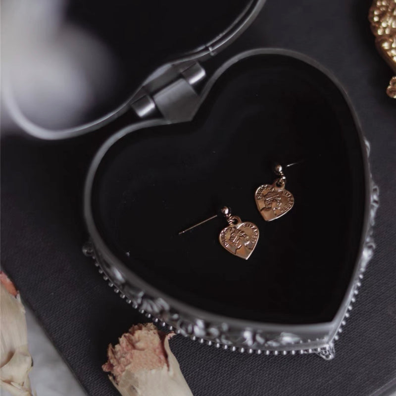 Heart-Shaped Coin Earrings