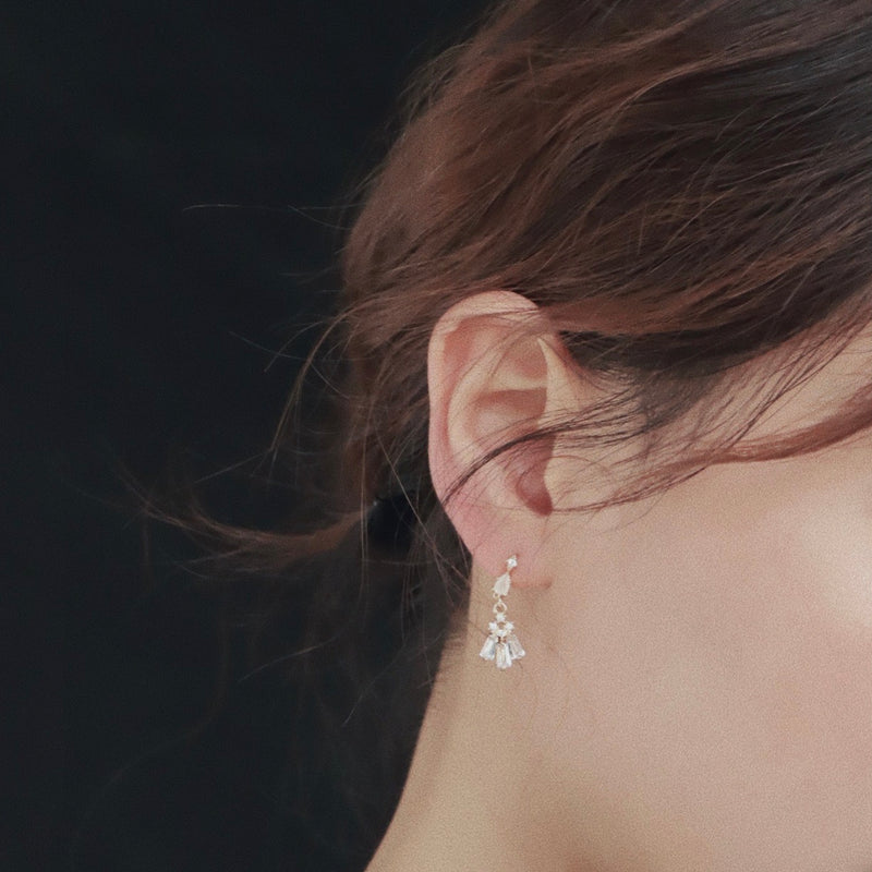 Crystal Fan Earrings